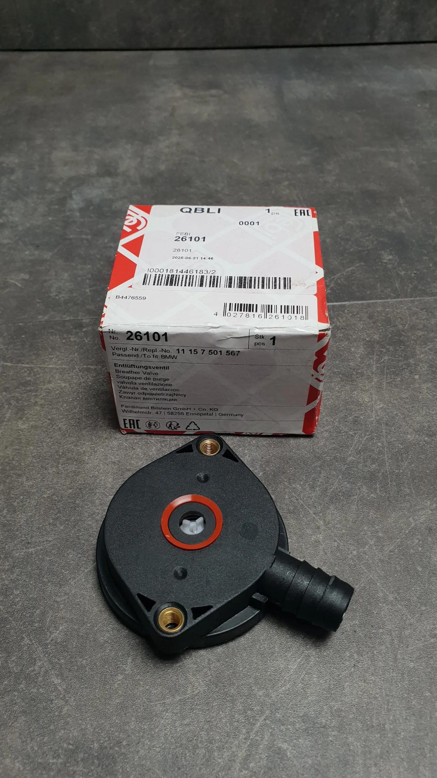Клапан вентиляции картера  (КВКГ) M43/M43Tu, M42, M44 с 09.95г