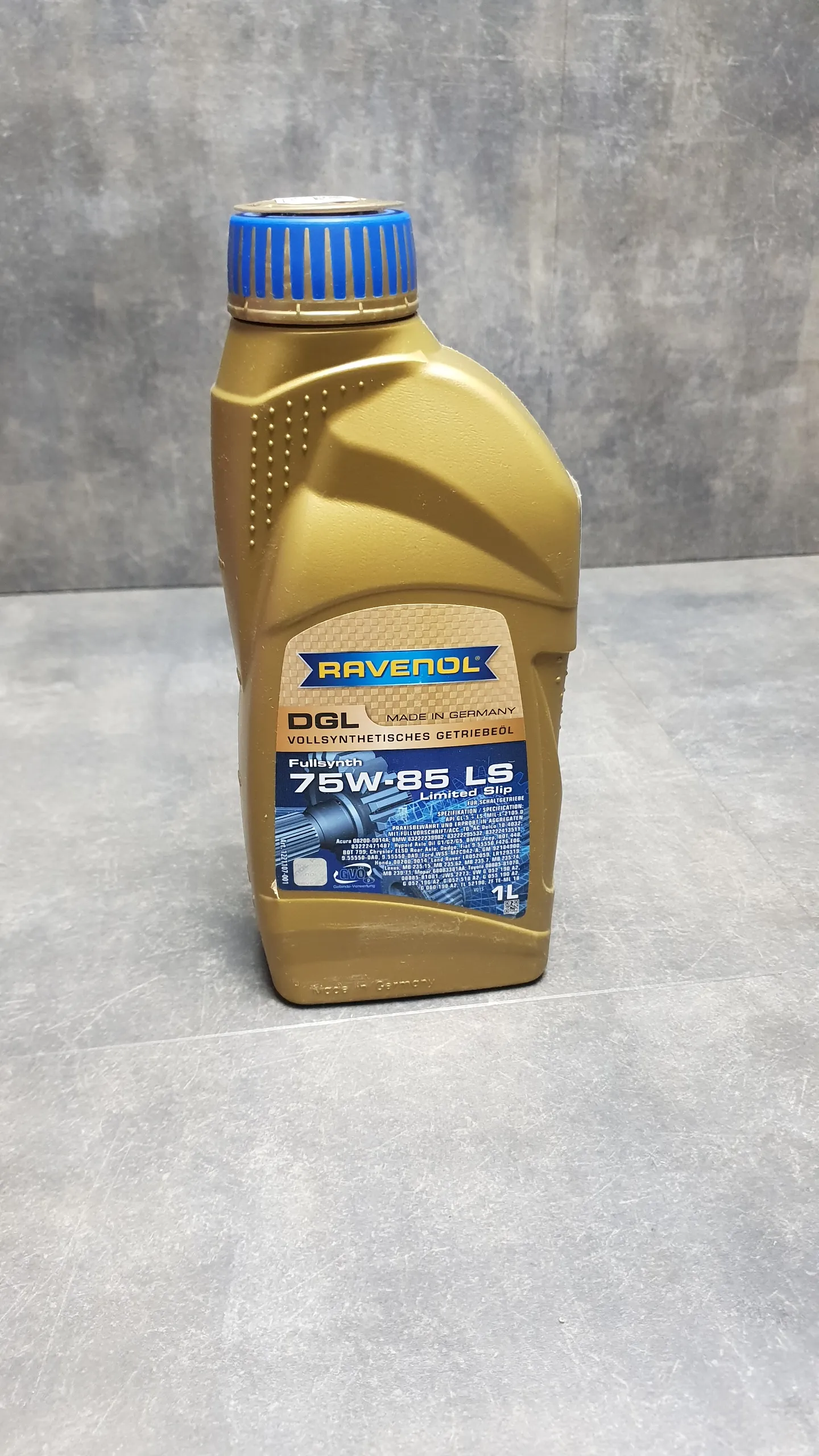 Масло трансмиссионное DGL 75W-85 LS (BMW Hypoid Axle Oil G1/G2/G5)