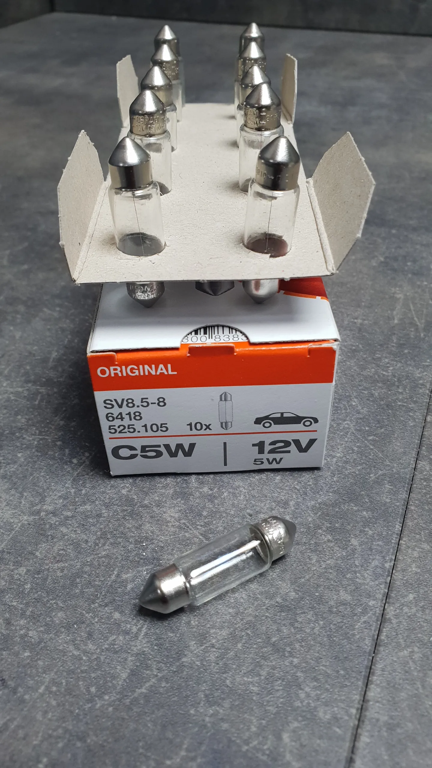 Лампа C5W (12V,5W,патрон SV8,5-8)