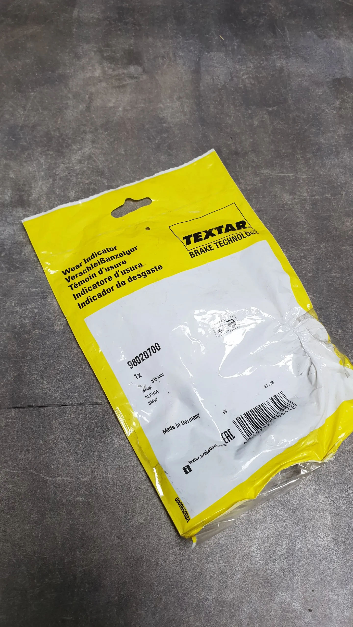 Датчик износа торм. колодок задн. E39 (520-540)