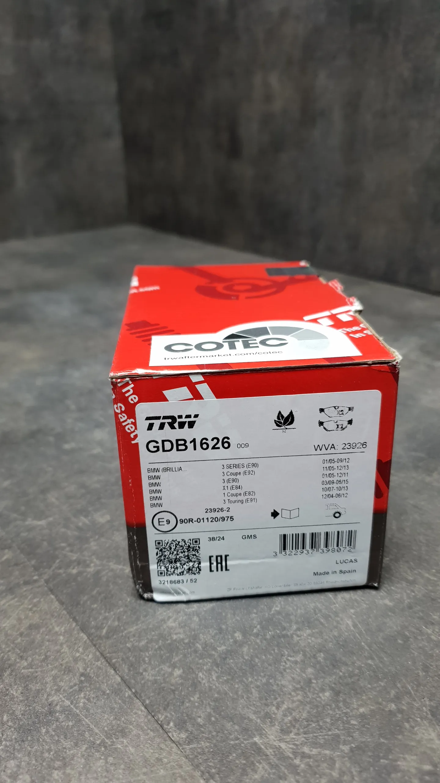 Колодки тормозные зад  3(E90/E91), 1(E81,E87), X1