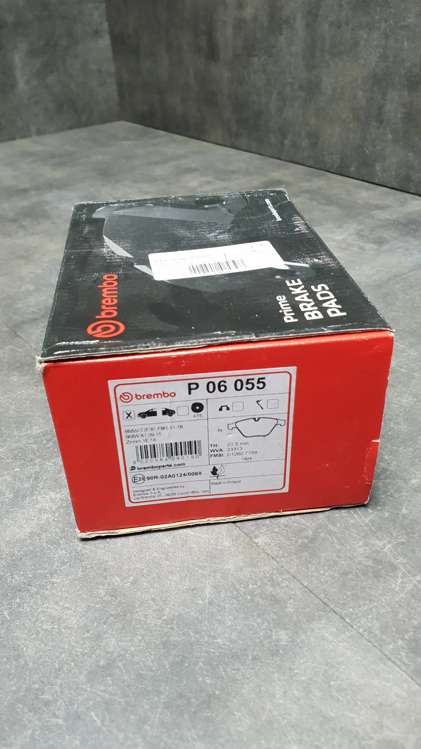 Колодки тормозные пер  3' E90/Е90N-E93, X1 (для диска 312X24) ширина 68.5мм